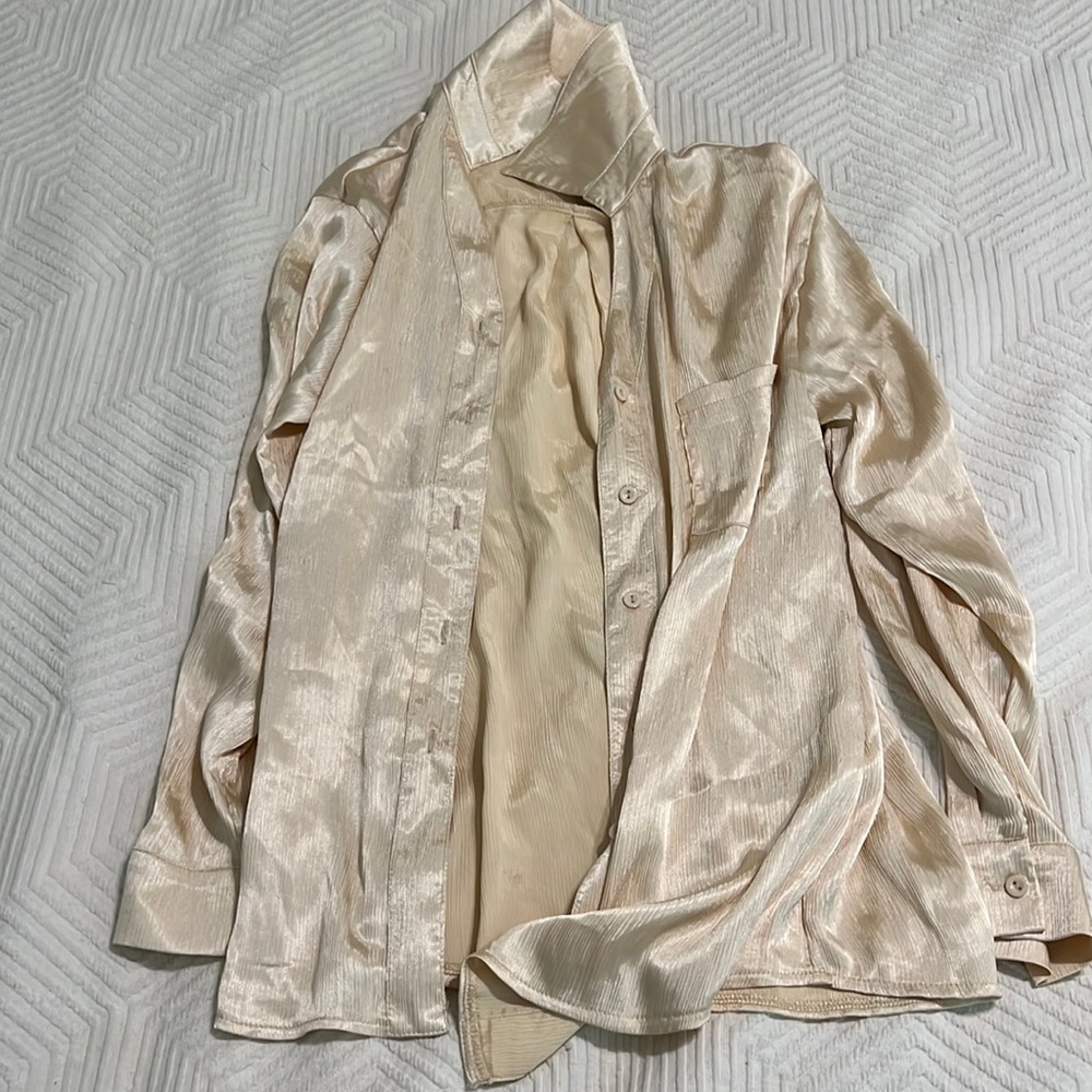 Nasty gal champagne button down